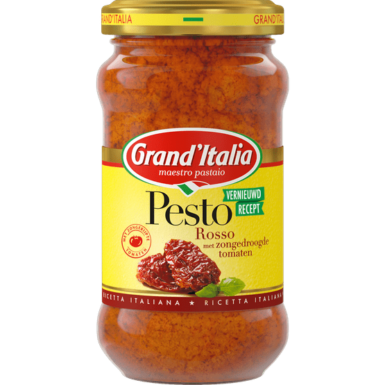 Foto van Grand'Italia Pesto rosso op witte achtergrond