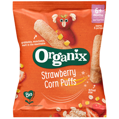 Organix Strawberry corn puffs