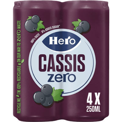 Hero Cassis 4x25 cl