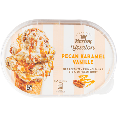 Hertog Ijs pecan karamel vanille