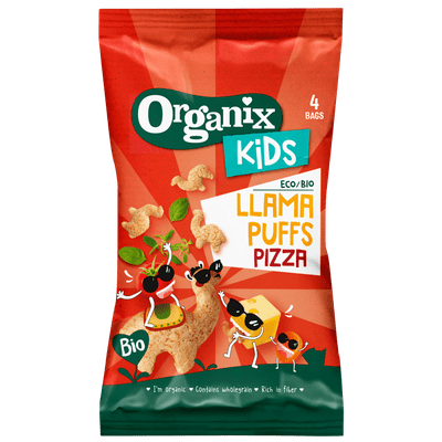 Organix Kids llama pizza puffs 4 st.
