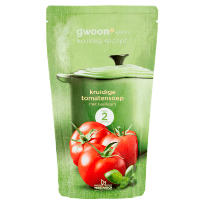 G'woon Soep in zak kruidige tomaat