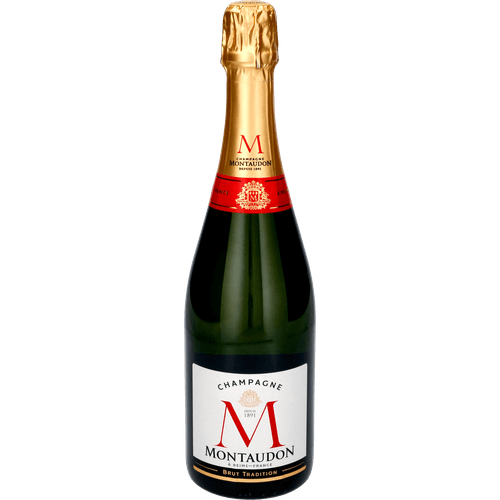 Foto van Montaudon Champagne brut op witte achtergrond
