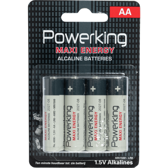 Foto van Powerking Batterijen alkaline AA op witte achtergrond
