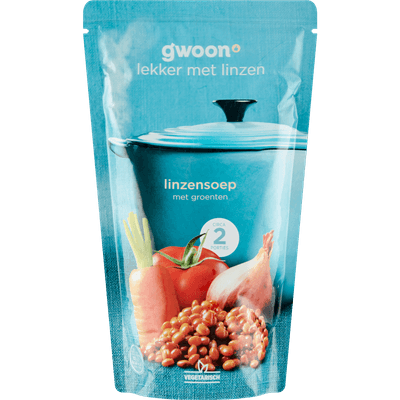 G'woon Soep in zak linzen