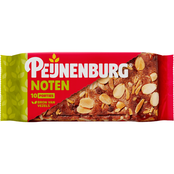 Foto van Peijnenburg Ontbijtkoek noten ongesneden op witte achtergrond