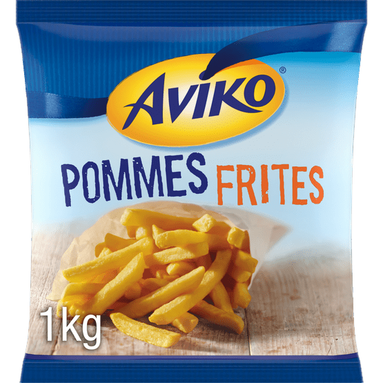 Foto van Aviko Pommes Frites op witte achtergrond
