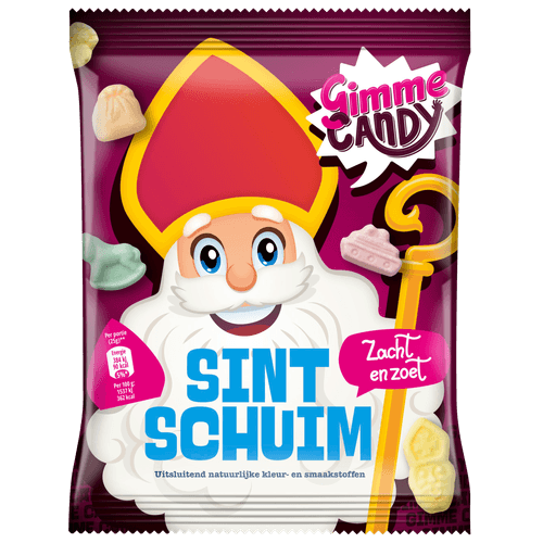 Foto van Sint schuimpjes op witte achtergrond