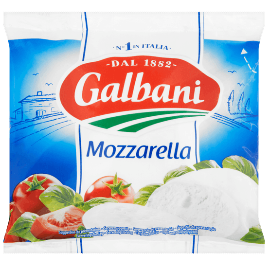 Foto van Galbani Mozzarella op witte achtergrond