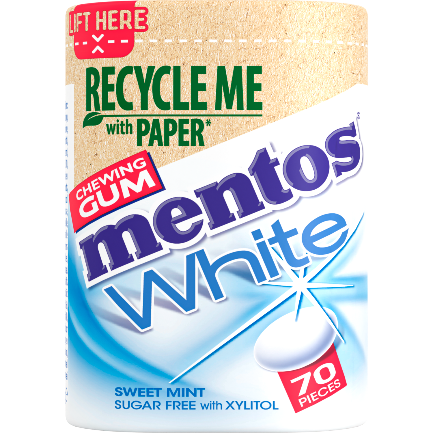Afbeelding van Mentos Gum white sweetmint