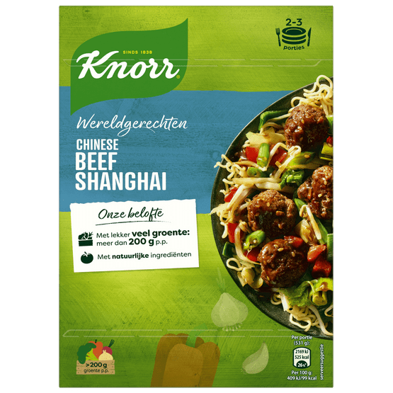 Foto van Knorr Wereldgerecht chinese beef shanghai op witte achtergrond