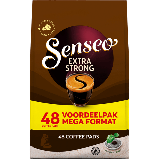 Foto van Senseo Extra strong koffiepads voordeelpak op witte achtergrond