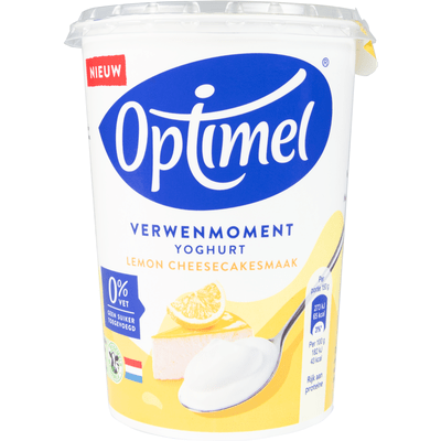 Optimel Verwenmoment yoghurt citroen cheesecakesmaak