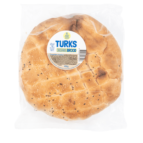 Foto van Turks brood op witte achtergrond