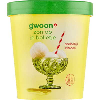 G'woon Sorbet ijs citroen