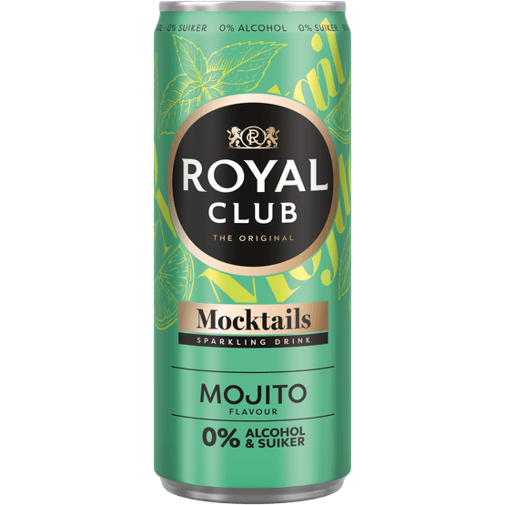 Foto van Royal Club Mojito 0% op witte achtergrond