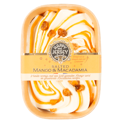Happy Mrs Jersey Bio roomijs salted mango macadamia
