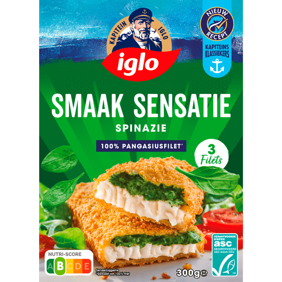 Foto van Iglo Kapiteins klassiekers smaak sensatie spinazie 3 st. op witte achtergrond