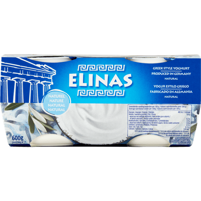 Elinas Yoghurt griekse stijl naturel 4 st
