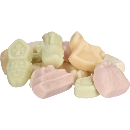 Foto van Sint schuimpjes op witte achtergrond
