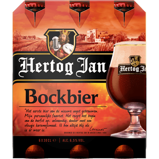 Foto van Hertog Jan Herfstbock op witte achtergrond