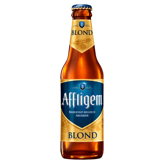 Foto van Affligem Blond op witte achtergrond