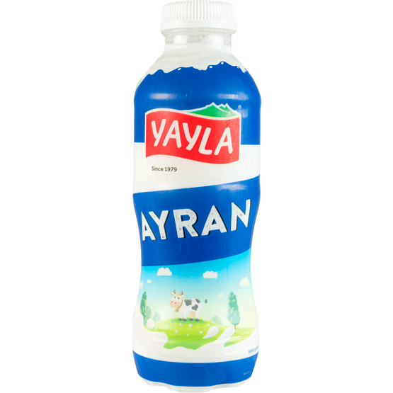 Foto van Yayla Ayran drinkyoghurt op witte achtergrond