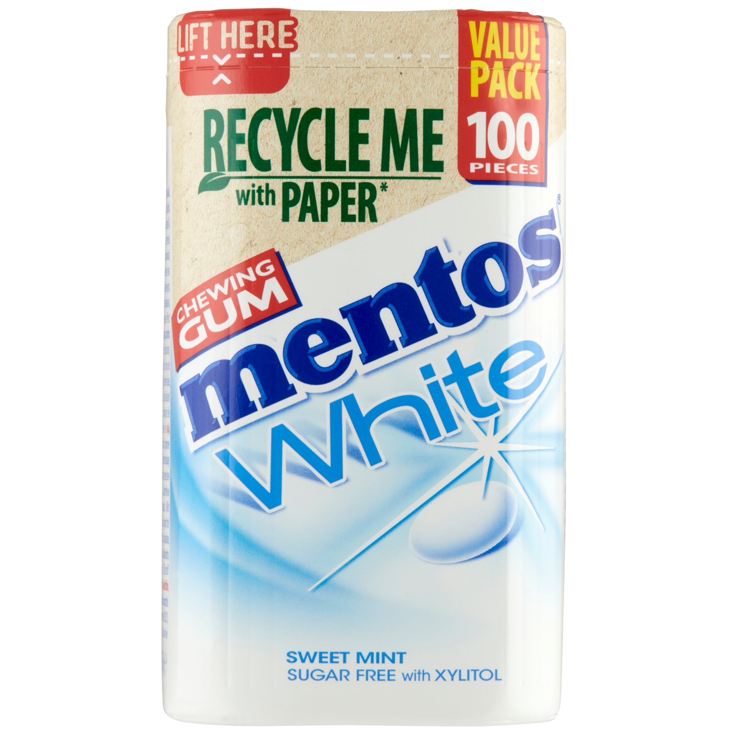 Afbeelding van Mentos Gum white sweetmint