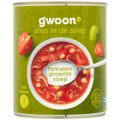 G'woon Soep tomaten groente