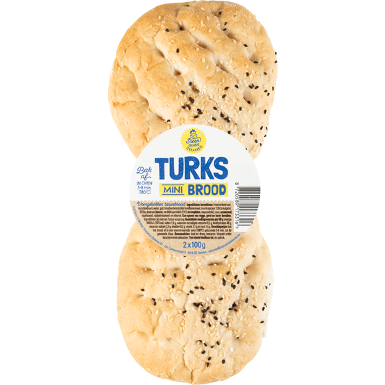 Foto van Turks brood mini op witte achtergrond