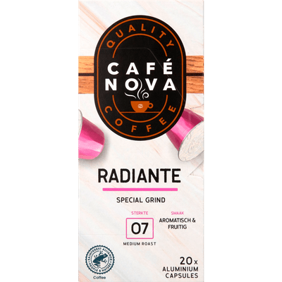 Cafe Nova Koffiecups espresso radiante