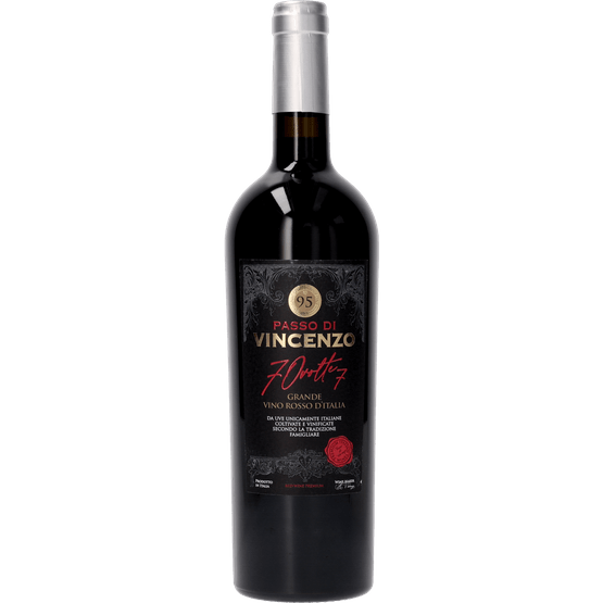 Foto van Passo Di Vincenzo Rosso grande vino rosso op witte achtergrond