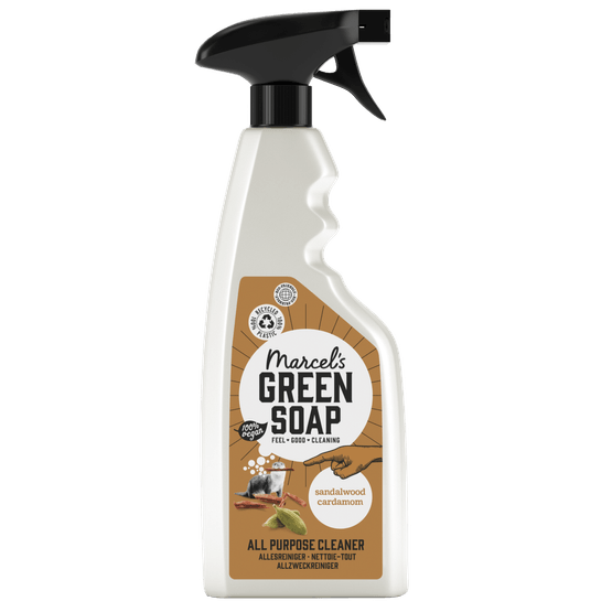 Foto van Green Soap Allesreiniger spray sandelhout & kardemom op witte achtergrond