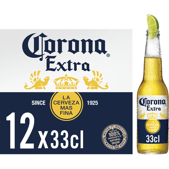 Foto van Corona Extra 12x33 cl op witte achtergrond