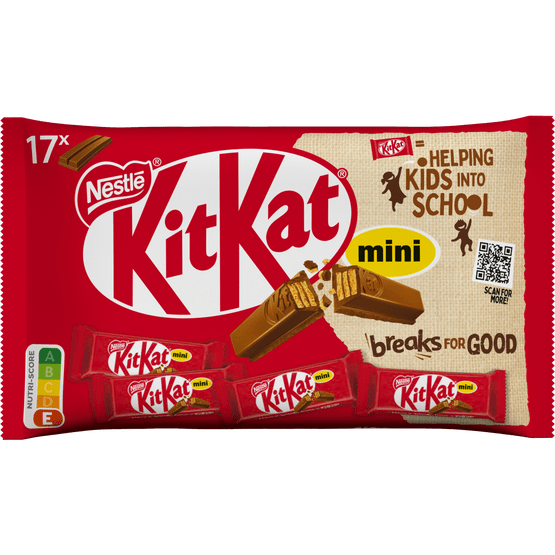 Foto van Nestlé Kitkat mini op witte achtergrond