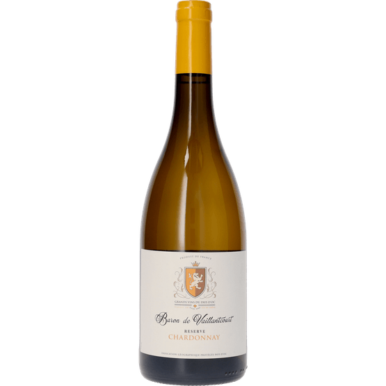 Foto van Baron de Vaillantcourt Chardonnay reserve op witte achtergrond