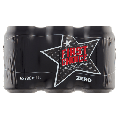 First Choice Cola Cola zero sugar 6x33 cl