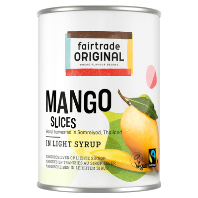 Fairtrade Mango schijven op lichte siroop