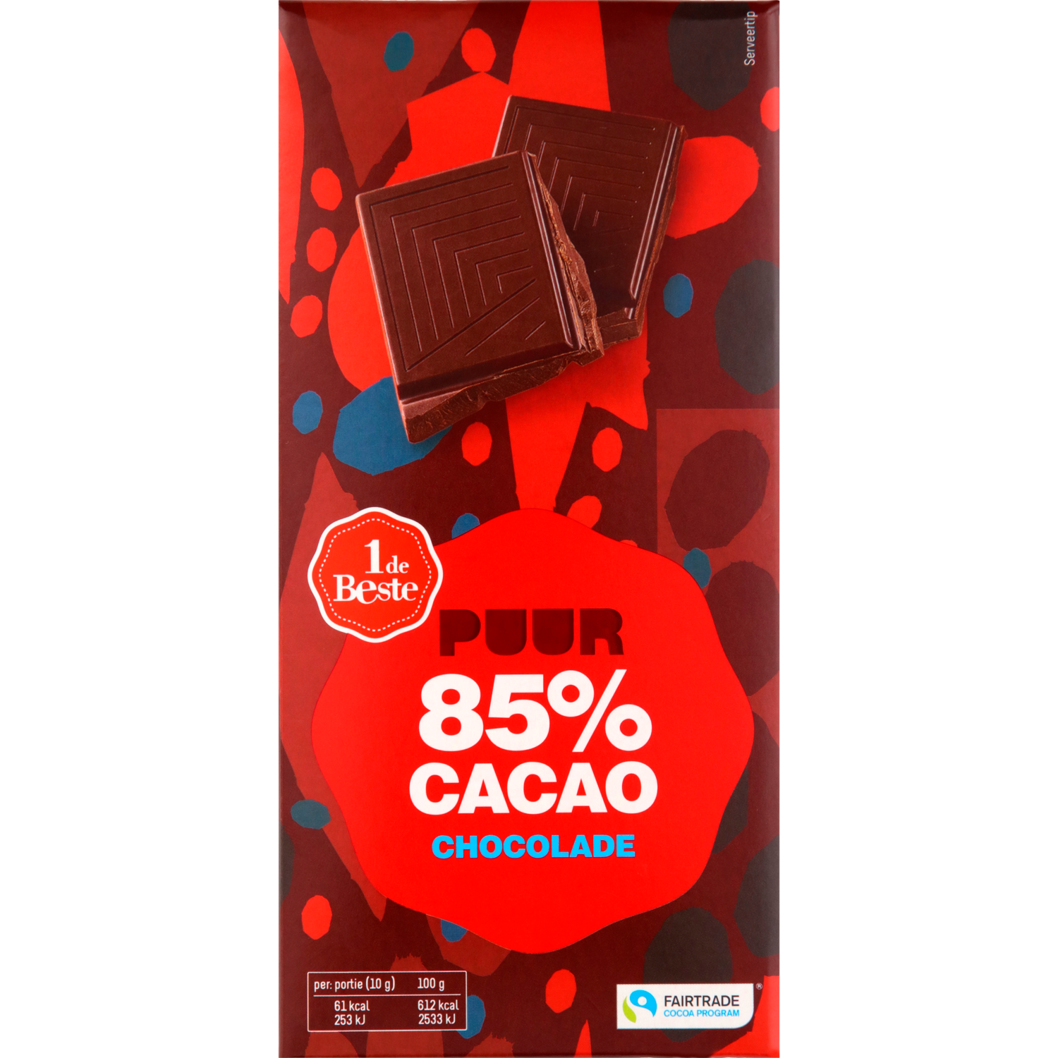 Afbeelding van Chocoladereep puur 85% cacao