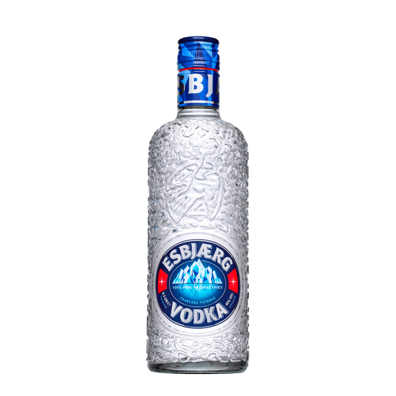 Foto van Esbjaerg Vodka op witte achtergrond
