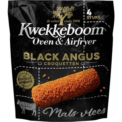 Kwekkeboom Oven kroketten black angus 4 stuks