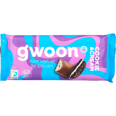 G'woon Chocoladereep melk cookie en cream