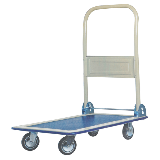 Foto van Stevige transport- of steekwagen op witte achtergrond