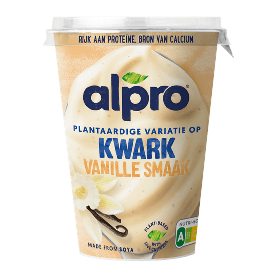 Foto van Alpro Variatie op kwark vanille op witte achtergrond