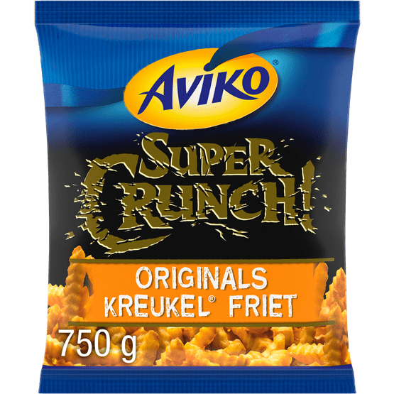 Foto van Aviko Kreukel Friet Supercrunch Original op witte achtergrond