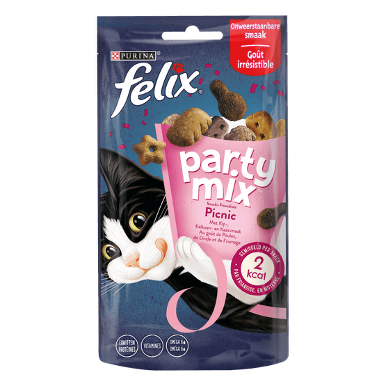 Foto van Felix Kattensnacks party mix picnic op witte achtergrond