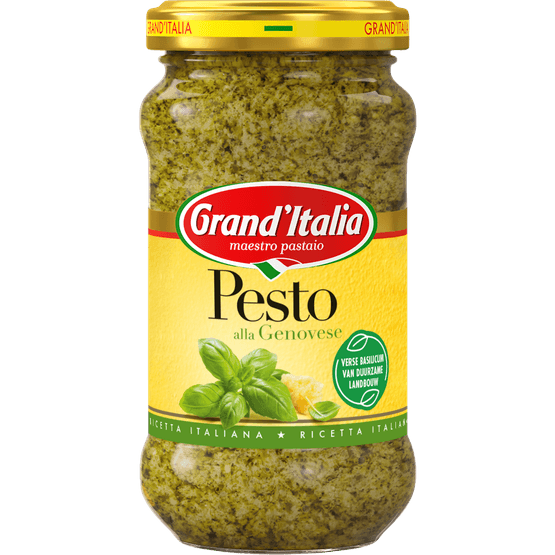 Foto van Grand'Italia Pesto alla genovese op witte achtergrond