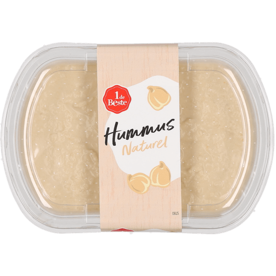 Foto van 1 de Beste Hummus naturel op witte achtergrond