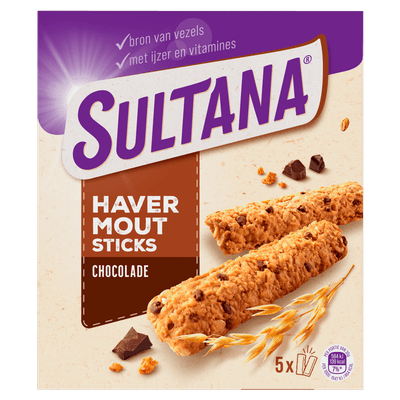 Sultana Oat sticks chocolate 5 st.