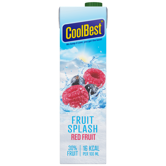 Foto van CoolBest Fruitsplash red fruit op witte achtergrond